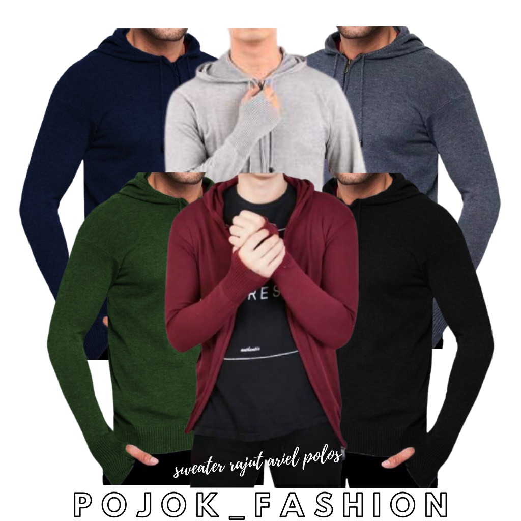 SWEATER RAJUT ARIEL POLOS CARDIGAN UNISEX