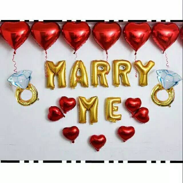 Proposal dekorasi set /balon foil / balon lamaran