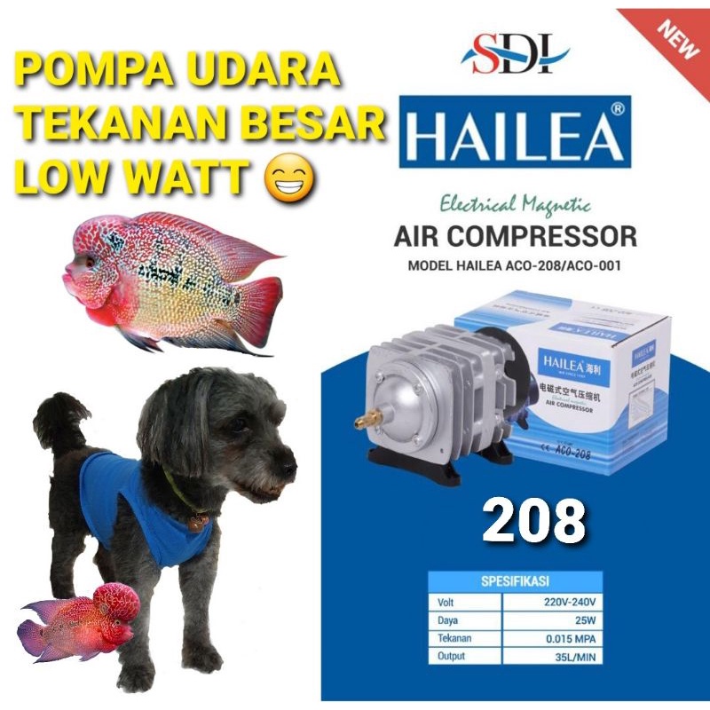 HAILEA 208 mesin  pompa udara 6 cabang  termurah  pompa aquarium kolam