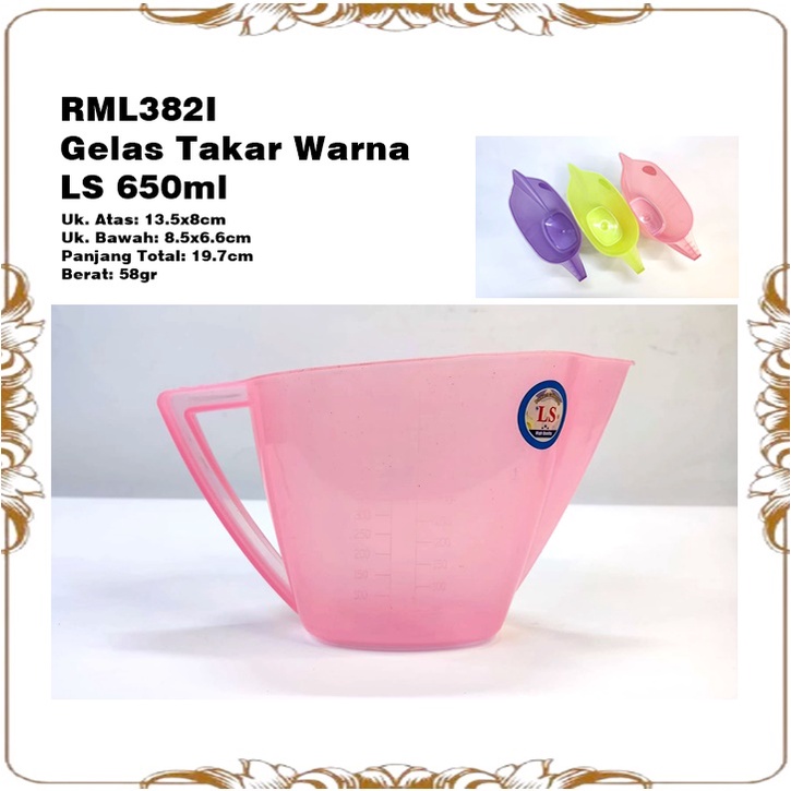 Gelas Takar Warna LS 650ml