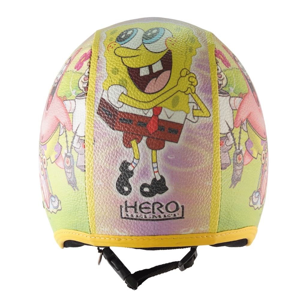 Helm Bogo Retro Anak Untuk Usia 2-6 Tahun Motif Spongebob - Kuning