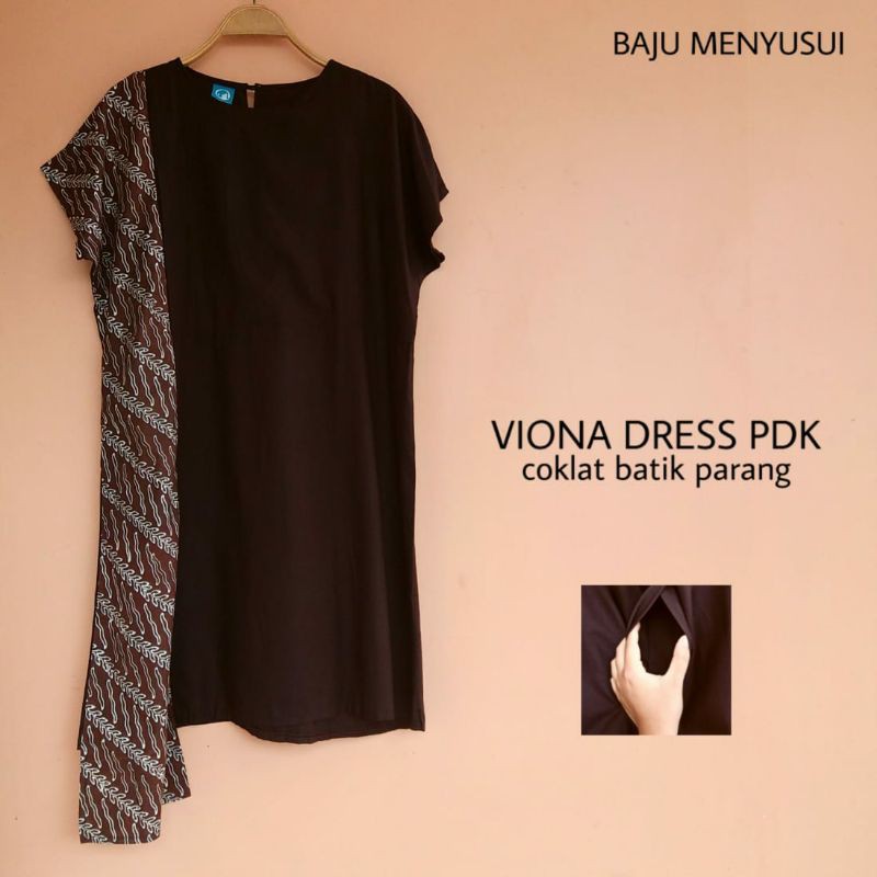 MAMIGAYA Nursing Wear VIONA Dress Pendek Dress Hamil Menyusui