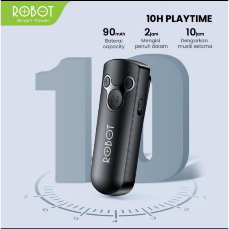 Robot RS10 Bluetooth Receiver 5.0 - Robot Bluetooth Audio Receiver Aux 3.5mm