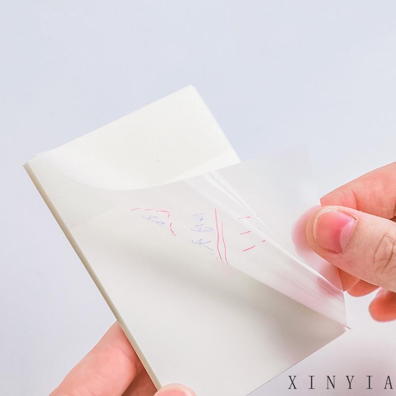 【COD】 Sticky Note Transparan Anti Air Bahan Plastik Bisa Ditulis Untuk Kantor / Sekolah