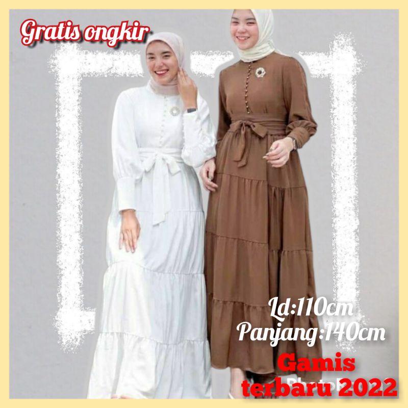 SHAFA MIDI DRESS BUSUI Baju Gamis Terbaru 2022 Pakaian Wanita Muslim Gamis Ibu Ibu Sehari Hari Rumah
