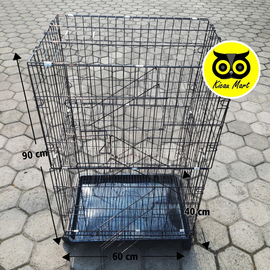 KANDANG KUCING 3 TINGKAT 90X60X45 L KANDANG ANJING HAMSTER KELINCI MONYET SUGAR GLIDER BURUNG KCG3L-1