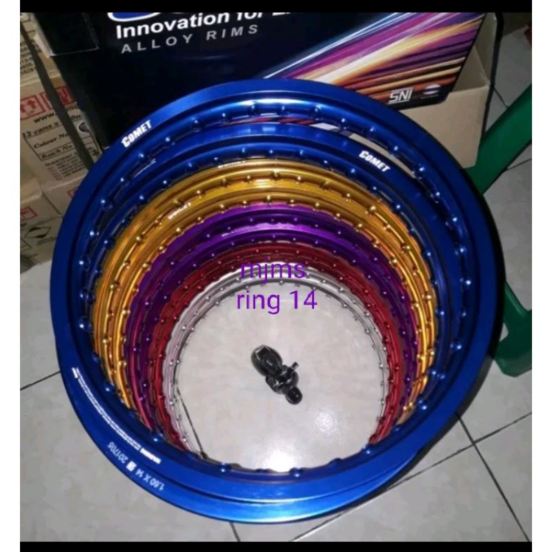 Velg comet ring 14 . velg almunium ring 14 comet ukuran 140 160 . velg jari jari comet