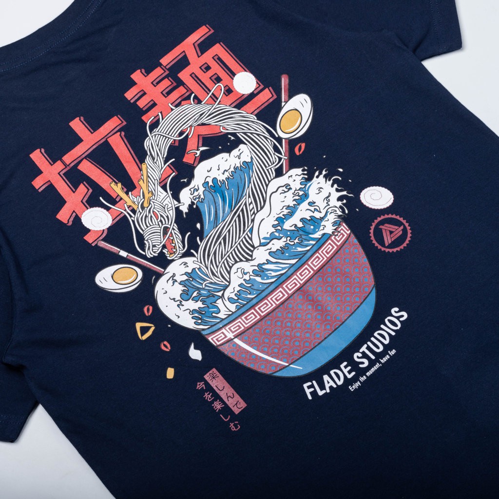 

ID FLADE STUDIOS - FLADE T-SHIRT - RAMEN NAVY - KAOS NAVY
