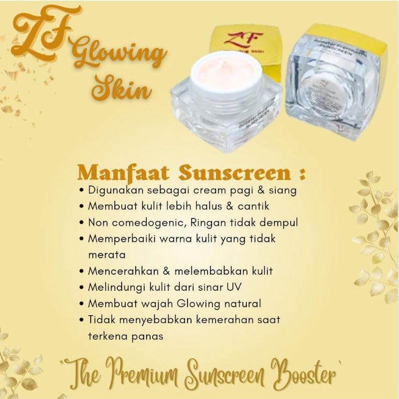 Sunscreen UV Protection SPF 50 Booster premium by ZF GLOWINGSKIN