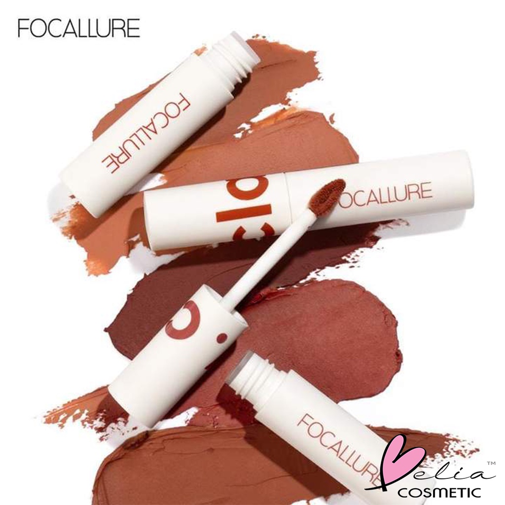 ❤ BELIA ❤ FOCALLURE Lip Clay Pillowy Soft Liquid Lipstick FA179 True Matte Liquid Lipstick | Lip Velvet Mist | Lipstik | Lip Cream BPOM