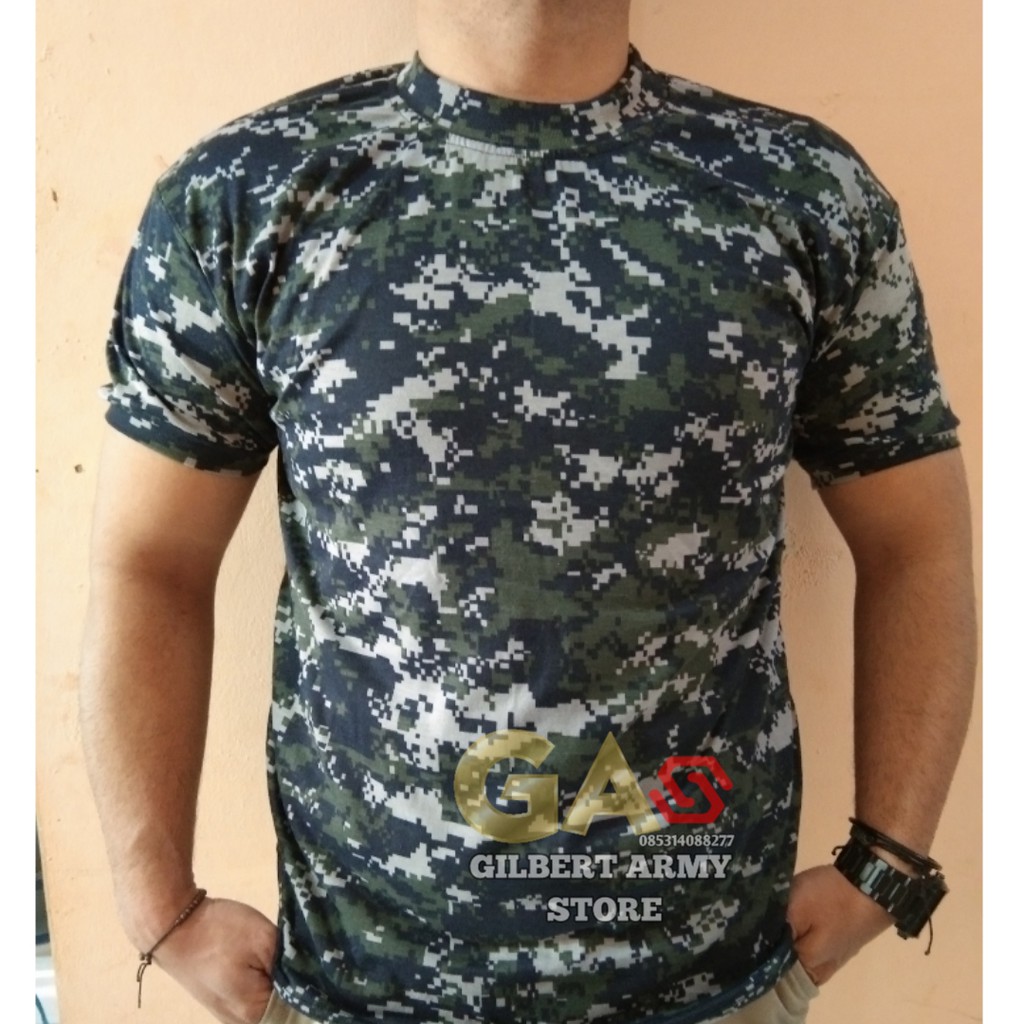 Kaos Loreng Malvinas Tni Daleman Lengan Pendek Murah Grosir Gilbert Army Store Digital Gurun Tni Au