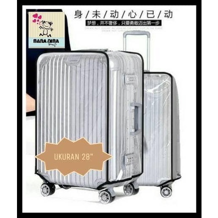 Luggage Sarung Koper Plastik Mika Transparan Luggage Cover 28 Inchi