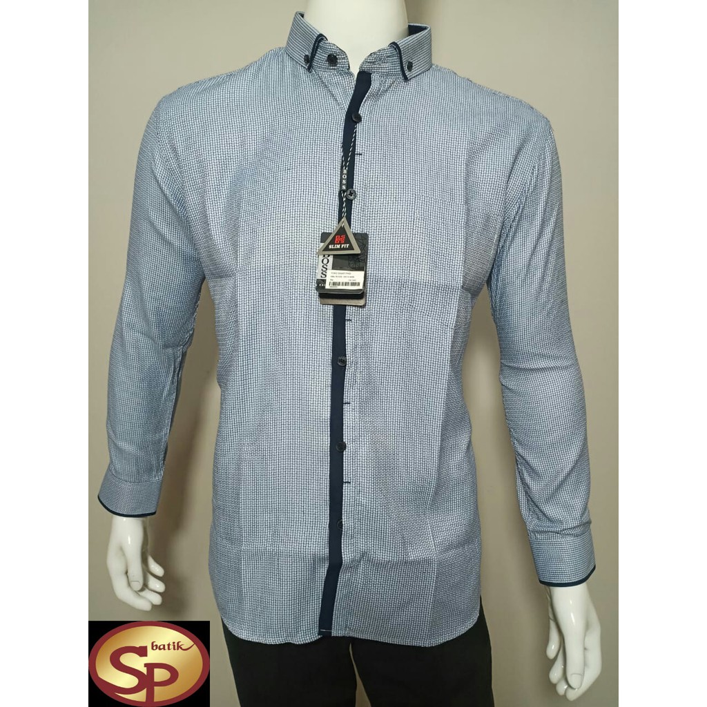 KEMEJA BOSS LENGAN PANJANG MOTIF