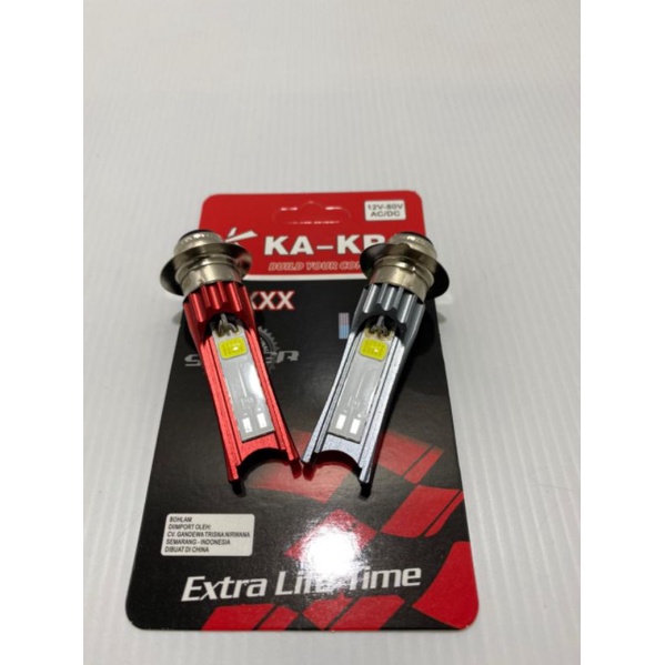 LAMPU UTAMA MOTOR LED H6 2 MATA HIGH LOW AC DAN DC KA-KRA MODEL BARU BEBEK MATIC UNIVERSAL