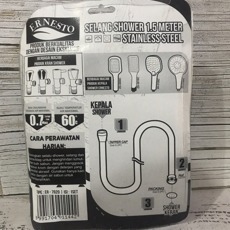 Selang Shower 1,5M Stainless Steel Ernesto