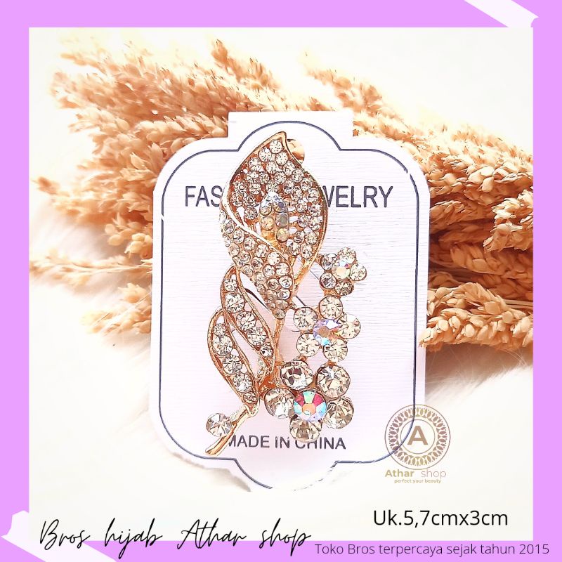 Athar shop COD Bros mutiara kristal fashion korea aksesoris fashion pin bros tuspin-7