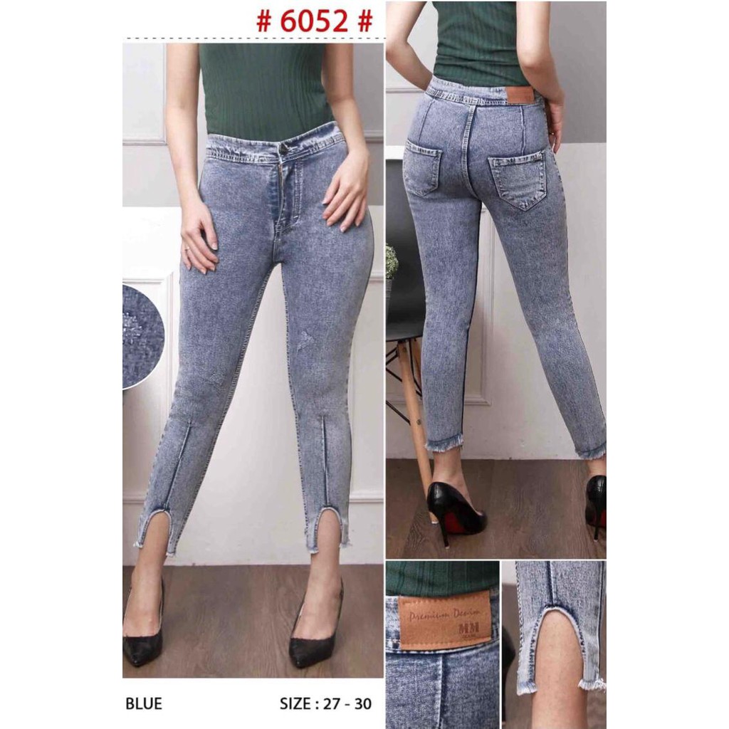 Celana Jeans Wanita Highwaist 7/9 Cakar 27 28 29 30 Bisa Bayar Ditempat(COD)