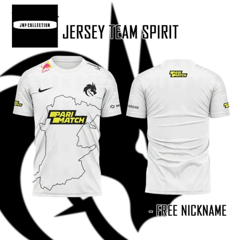 JERSEY TEAM SPIRIT 2021 GAME DOTA 2 CSGO WILDRIFT LOL FULL