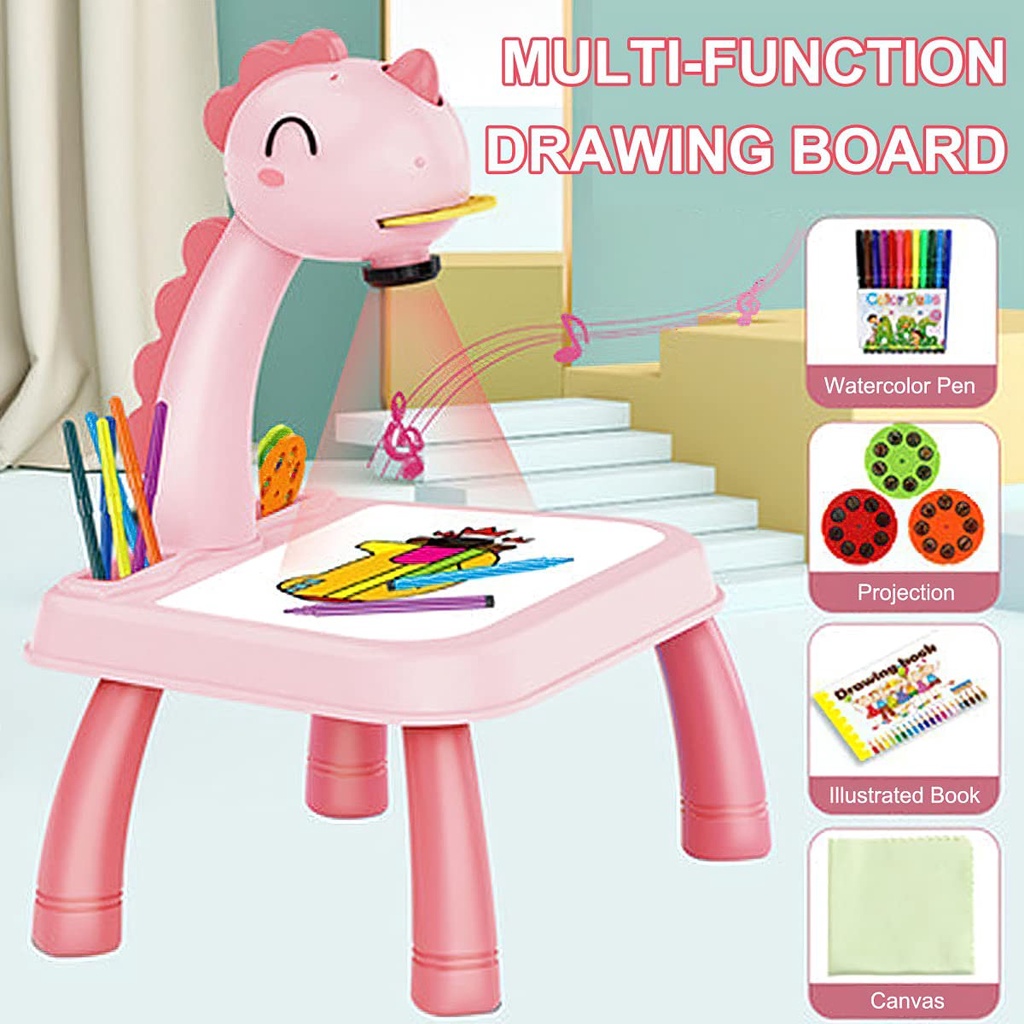 Children Projection Drawing Board LED Projector Drawing Table Toys Kids Projector Painting Board Des