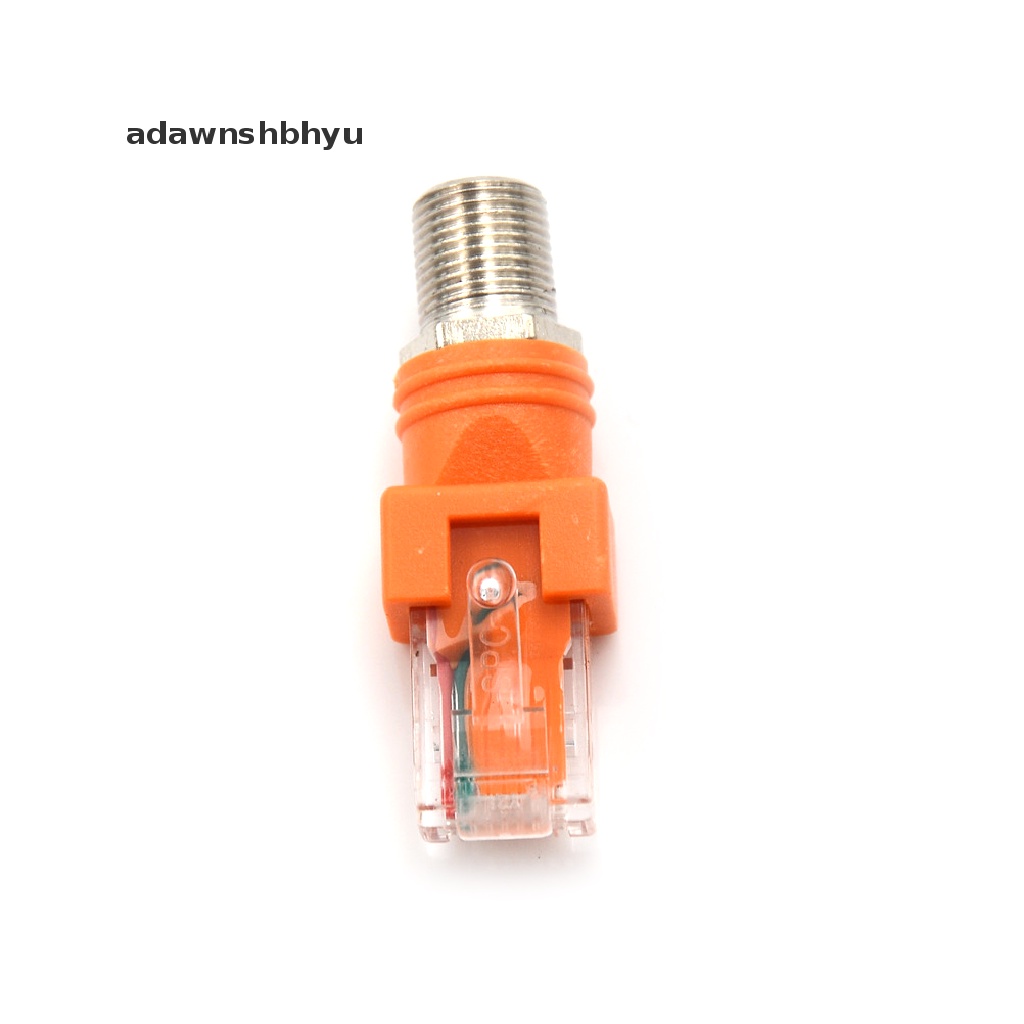 Adawnshbhyu New F Female to RJ45 Male Coaxial Coax Barrel Coupler Adapter Konektor RJ45 Ke RF