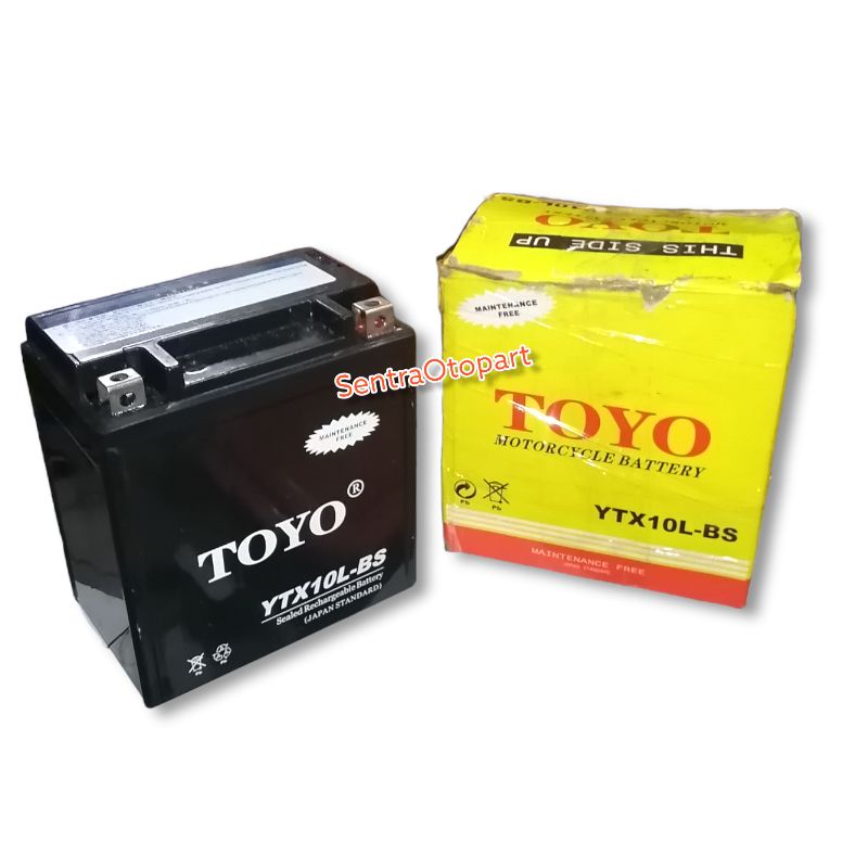 Accu aki kering ytx10l-bs binter merzy vespa thunder 125 toyo