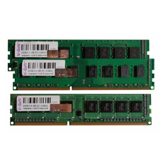 Ram V-GeN Platinum DDR3 8GB PC10600 PC12800 - Low Voltage