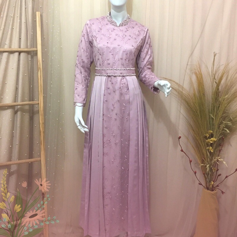 EMIRA GAUN pesta mewah full tulle bordir / baju kondangan / prewedding / bisa couple / wisuda / lamaran / remaja / payet