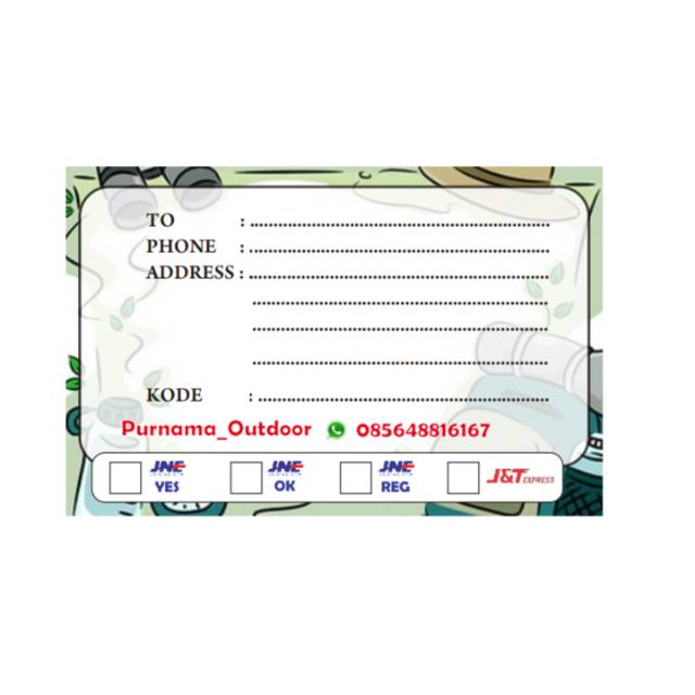 

Sticker Label Alamat / Stiker Pengiriman Toko Online Shop