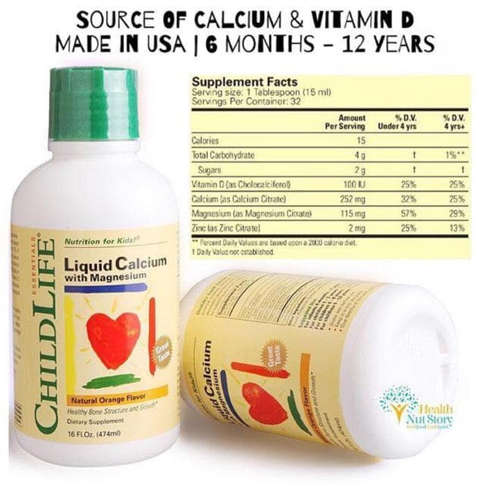 CHILDLIFE CHILD LIFE LIQUID CALCIUM KALSIUM MAGNESIUM VITAMIN D NUTRISI ANAK TULANG - 474ML 474 ML