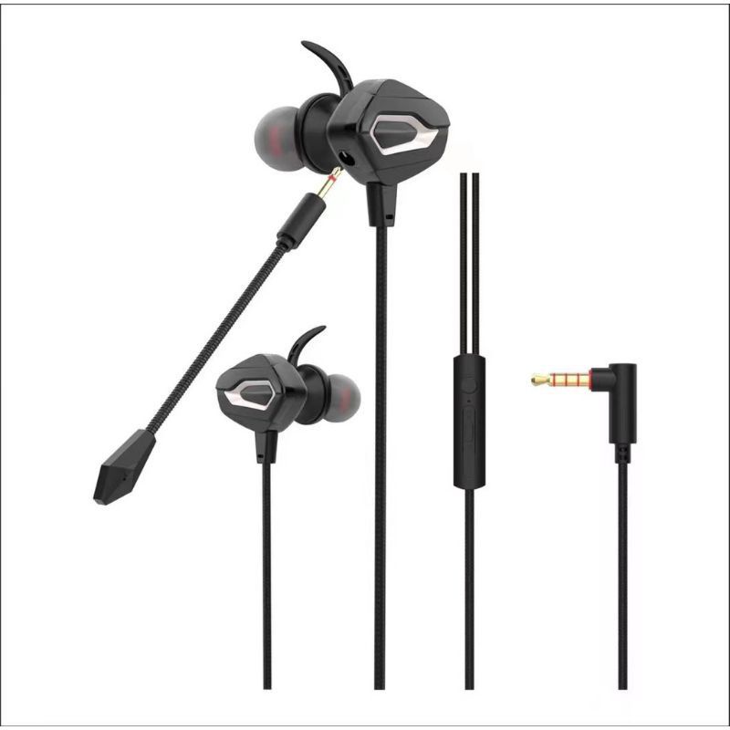 Headset Gaming / Earphone Handsfree Gaming Mobile Game Plus Mic ORIGINAL Stereo Audio