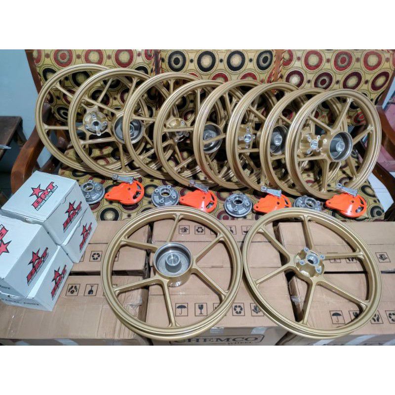 VELG RACING CHEMCO BRT 160 185 RING 17 JUPITER Z F1Zr WARNA GOLD PNP CB GL PRO MEGAPRO TIGER