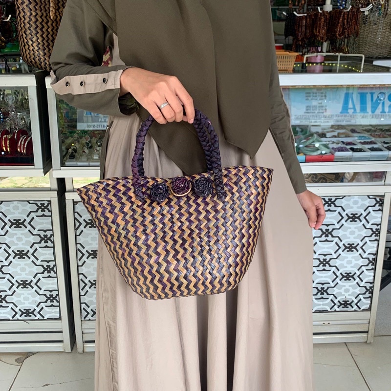 Anyaman Purun/Tas sosialita Tas Anyaman Purun Sosialita