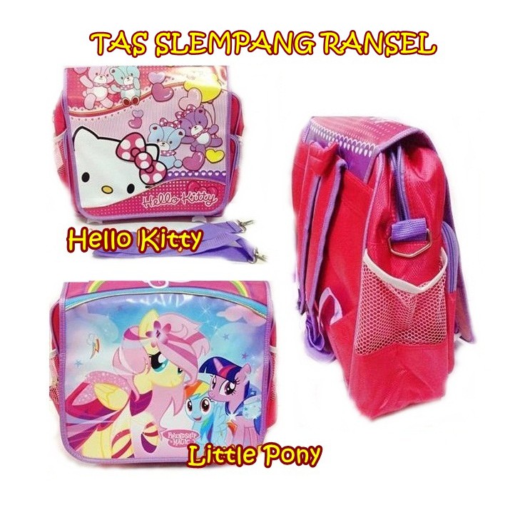 Tas Slempang Ransel Hello Kitty &amp; Little Pony