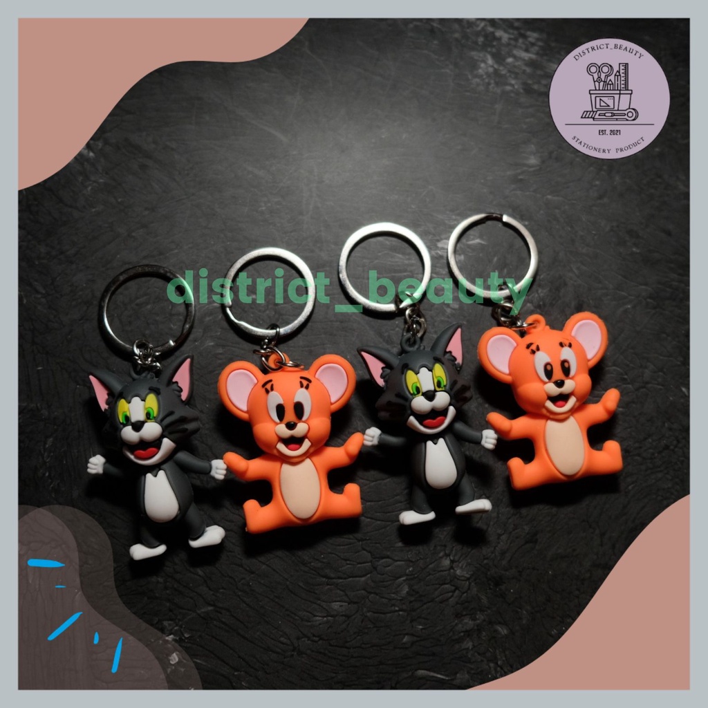 GANTUNGAN KUNCI TOM AND JERRY KEYCHAIN KARTUN ANAK GANTUNGAN KUNCI LUCU MURAH IDE SOUVENIR HADIAH