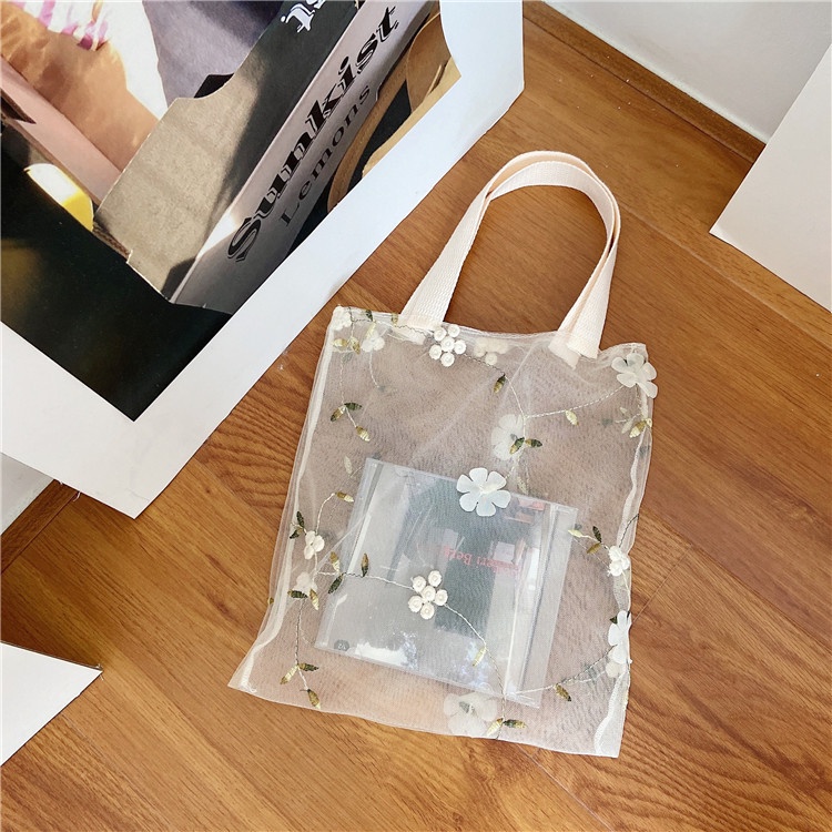 TM-69 tas belanja jinjing bahu kain kerut shopping bag import korea jepang summer