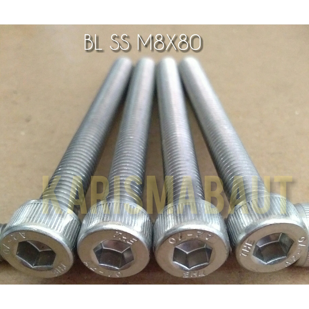 Baut L stainless steel m8 x 80 / BL SS 8x80 (kunci L m6)