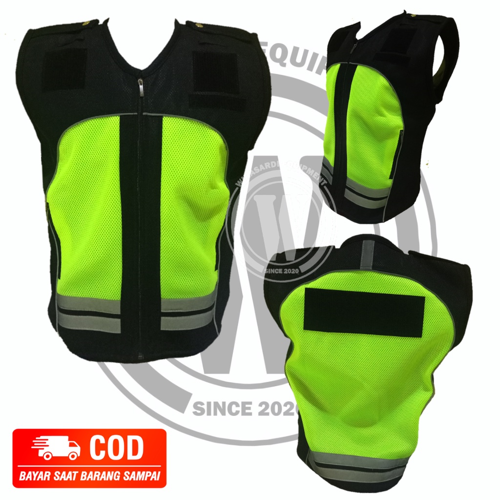 Rompi SECURITY CUSTOM vest SECURITY vest POLISI/DISHUB/terlaris DOUBLE MESS terbaru