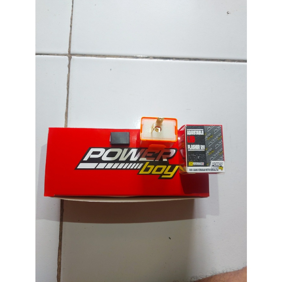 Flasher flaser sein sen led motor bisa setelan kedip cepat POWE BOY universal kualitas bagus