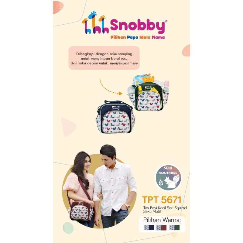 Snobby TPT 5671 Tas Bayi Kecil seri SQUIRREL Diaper Bag