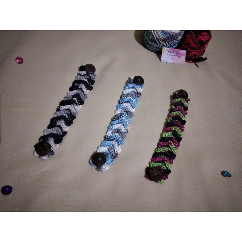 Konektor Masker Rajut benang nilon gradasi