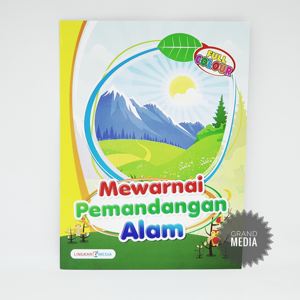 Grand Media Buku Mewarnai Pemandangan Alam Full Colour Shopee