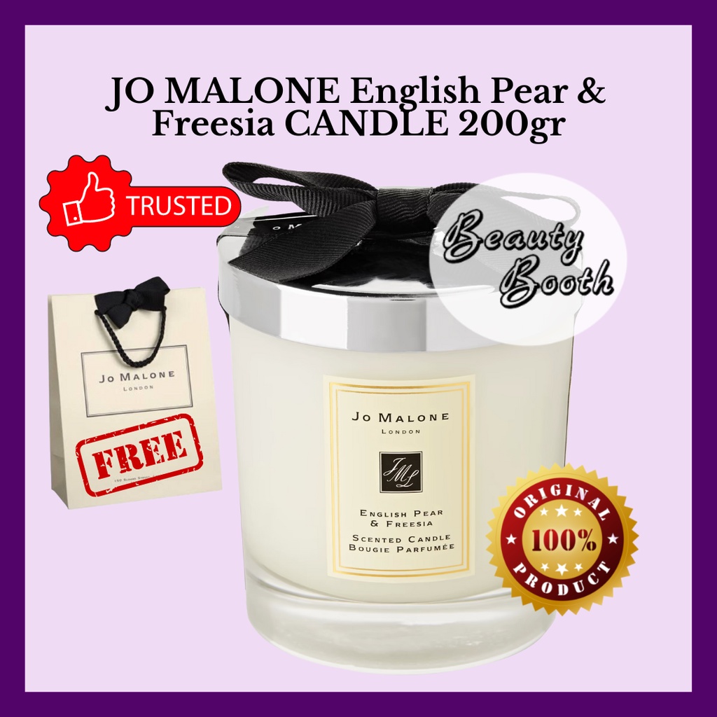 JO MALONE English Pear &amp; Freesia CANDLE 200gr ( FREE PAPERBAG )