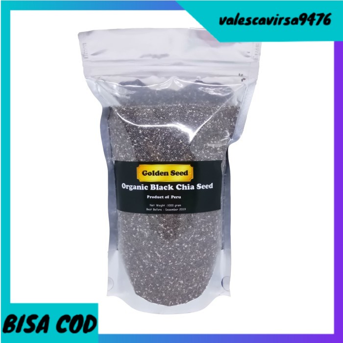 

⭐BISA COD⭐ ORGANIC BLACK CHIA SEEDS 1000 GRAM PERU CHIA SEED CHIASEED CHIASEEDS