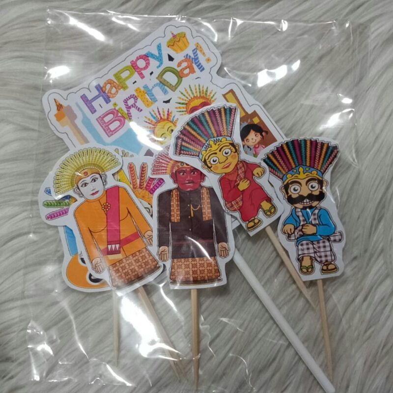 cake topper birthday kue karakter ondel ondel