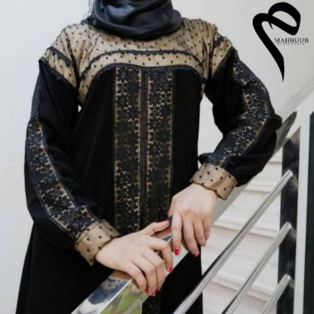 New Abaya Hitam  Ashanty Gamis Maxi Dress Arab Saudi Bordir  