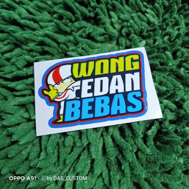 Sticker printing WONG EDAN BEBAS Minim pembelian produk hrus 20rb