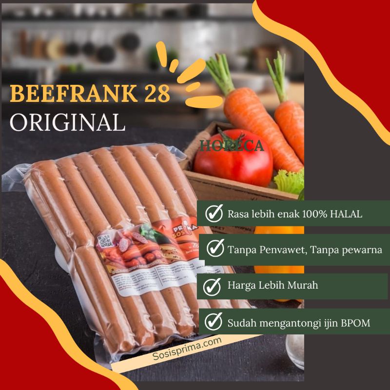

ORIGINAL Beefrank isi 30 Sosis Sapi Enak Murah Halal Praktis dan higienis