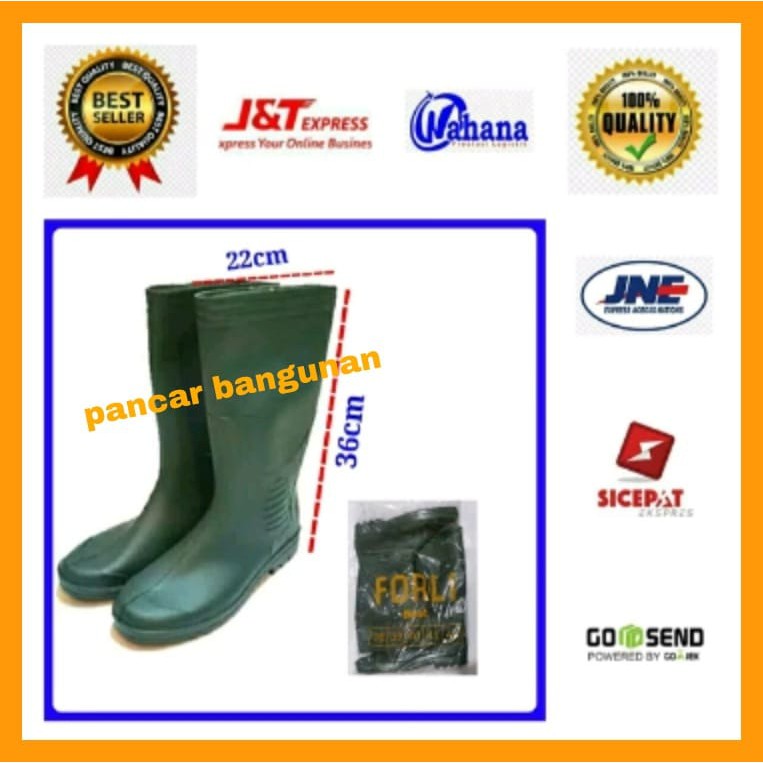 SEPATU BOOT FORLI HIJAU - SEPATU BOOT KARET HIJAU FORLI - SEPATU BOOT KARET - SEPATU BOOT