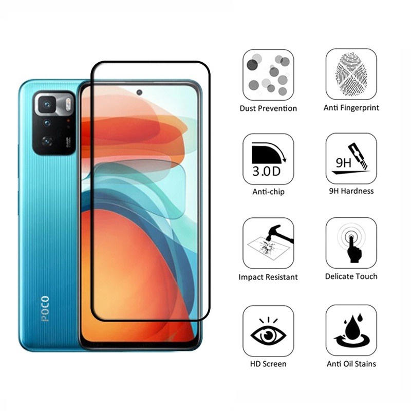 Xiaomi Poco X3 GT 6.6&quot; Tempered Glass Full Layar Bening Anti Blue 10D Ceramic Matte Clear Anti Spy Full