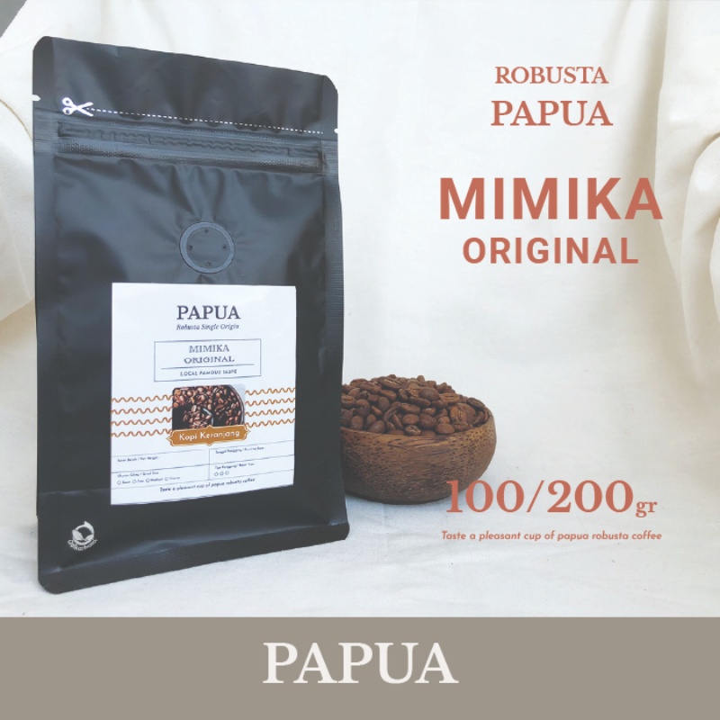 

Robusta Papua Mimika Original Kopi Bean, Bubuk 100-200gr
